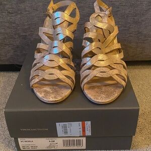Vince Camuto Shimmering Gold Sandals